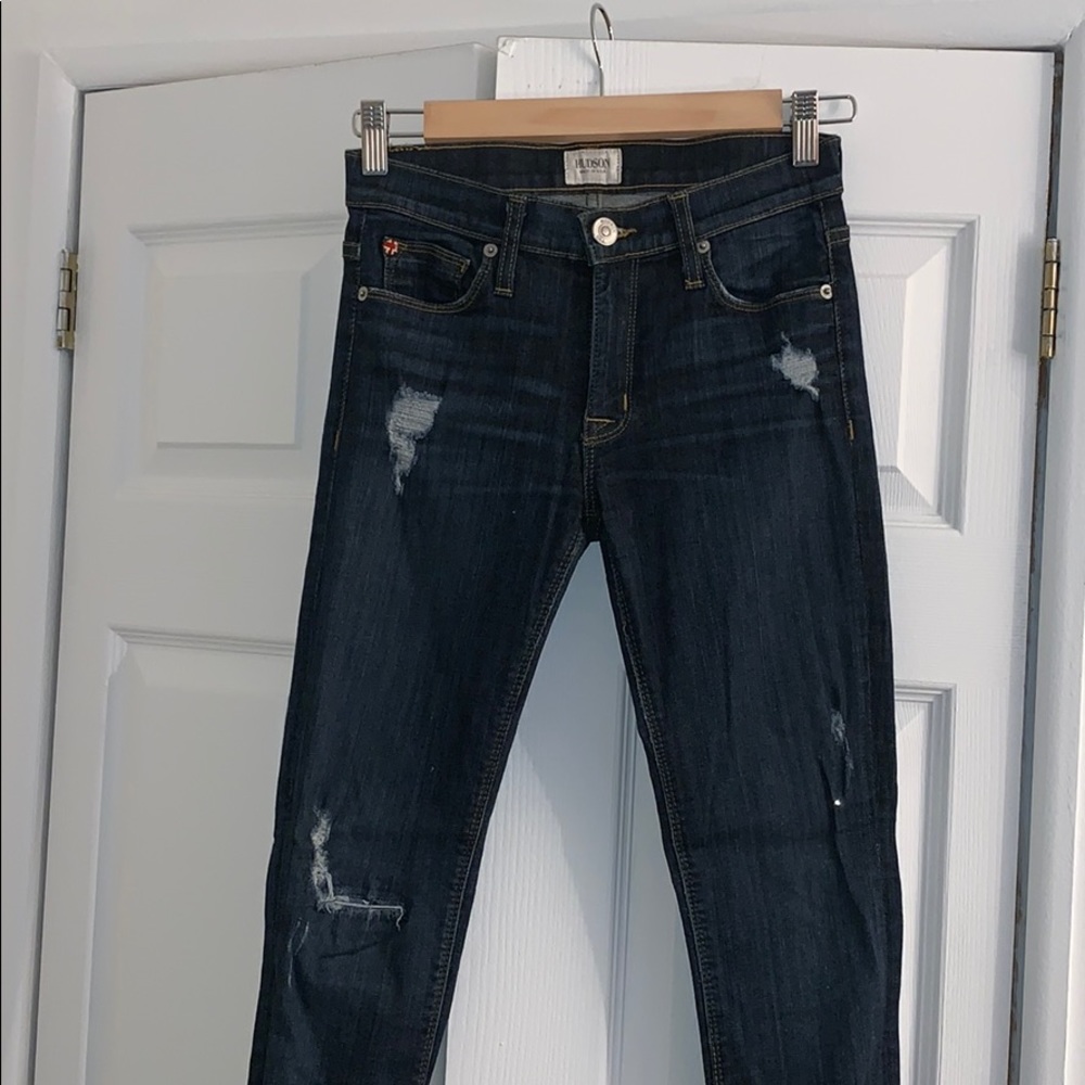 Hudson Dark Ripped Jeans